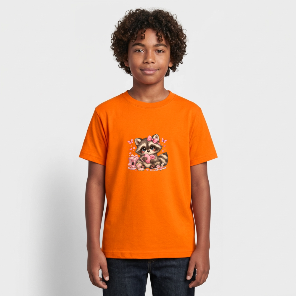 Teenager T-Shirt "Waschbär" - Orange