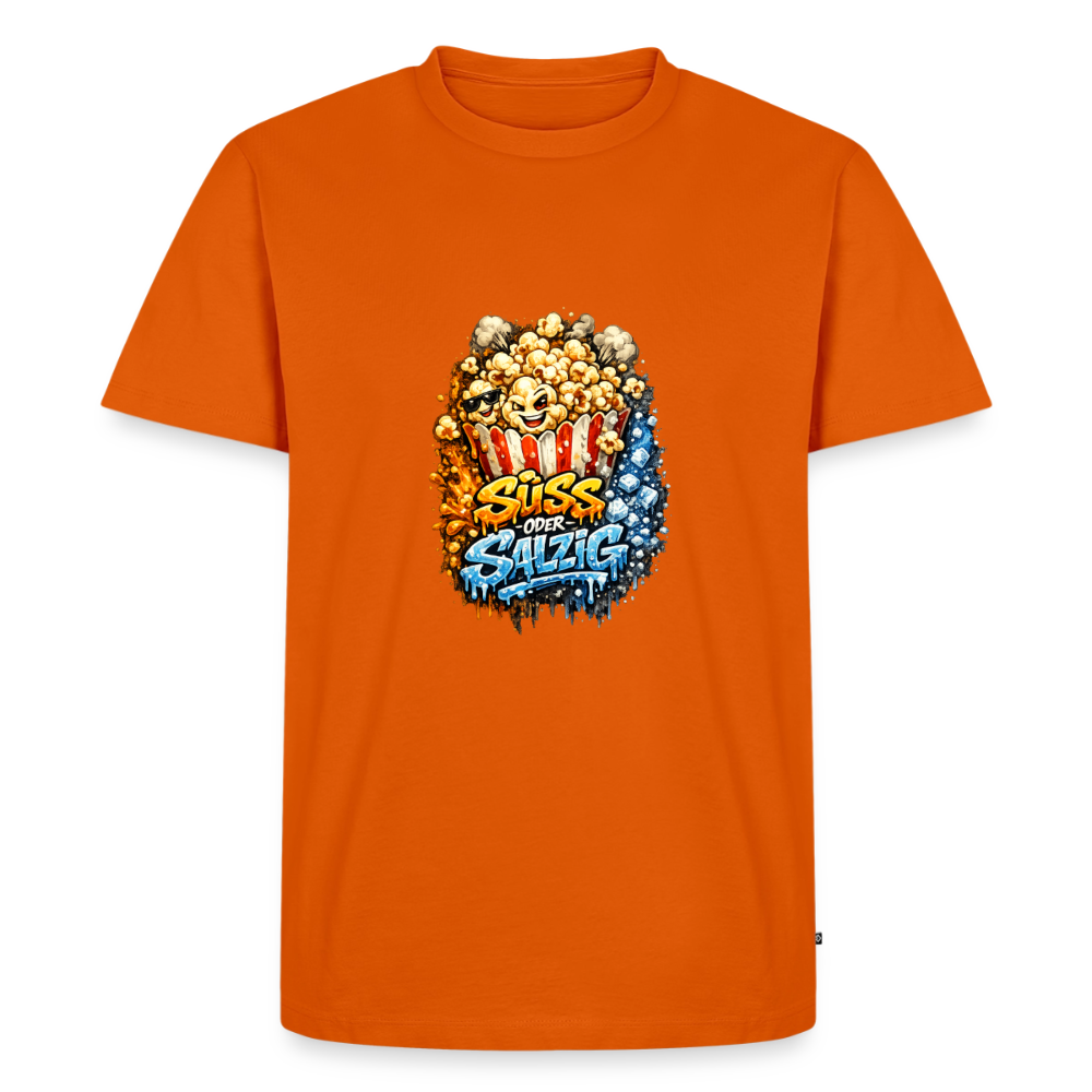 Premium T-Shirt "Süss oder Salzig - Orange 