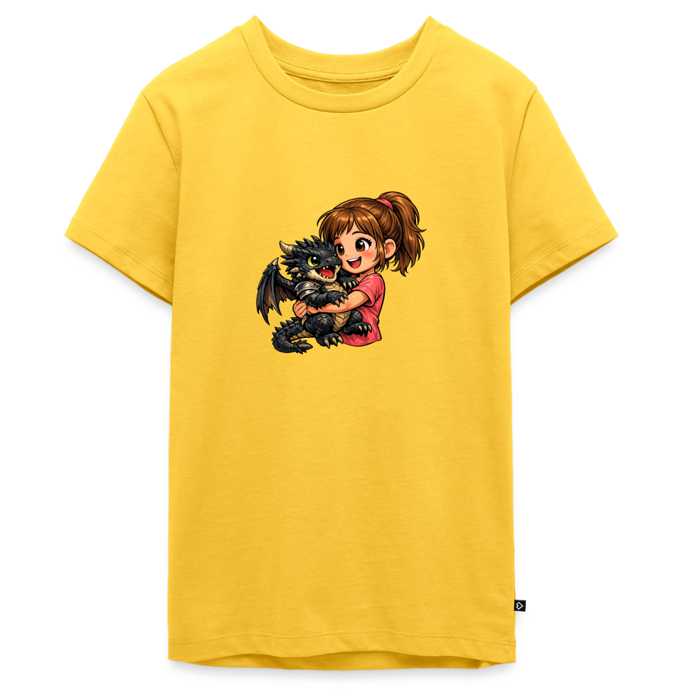 Teenager Premium T-Shirt "Drache" - Sonnengelb
