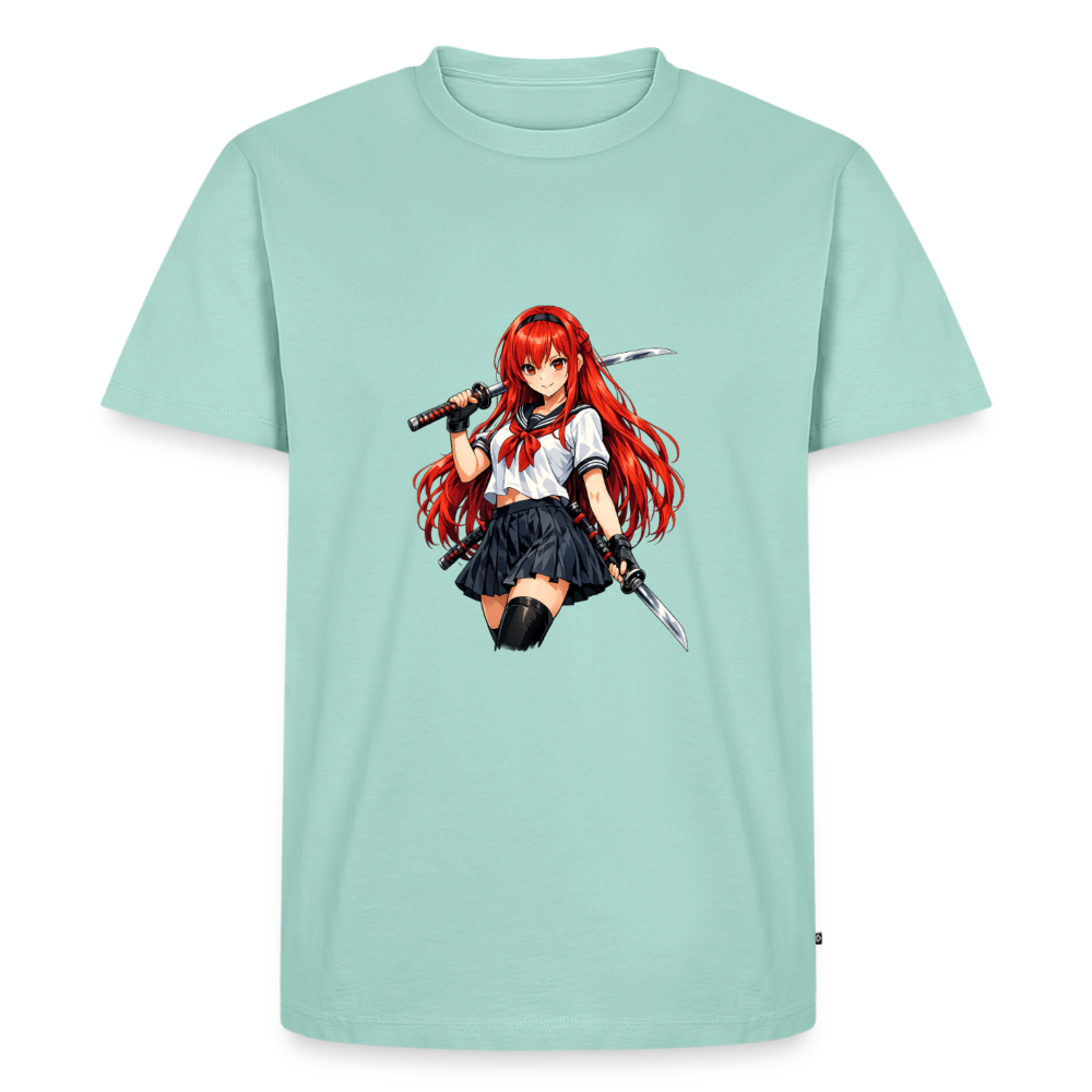 Premium T-Shirt "Anime Lady" - Mint 