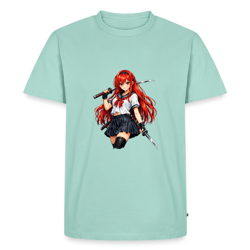 Premium T-Shirt "Anime Lady" - Mint 
