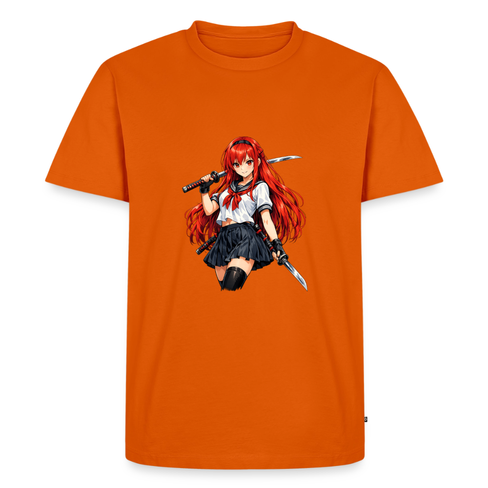 Premium T-Shirt "Anime Lady" - Orange 