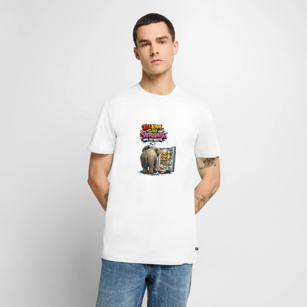 Premium T-Shirt "Ich kam,sah..." - Weiß