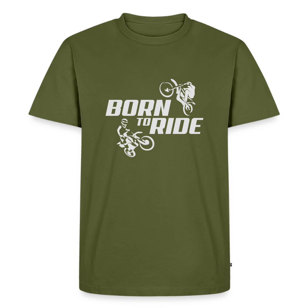 Premium T-Shirt "Born to Ride" - Khaki