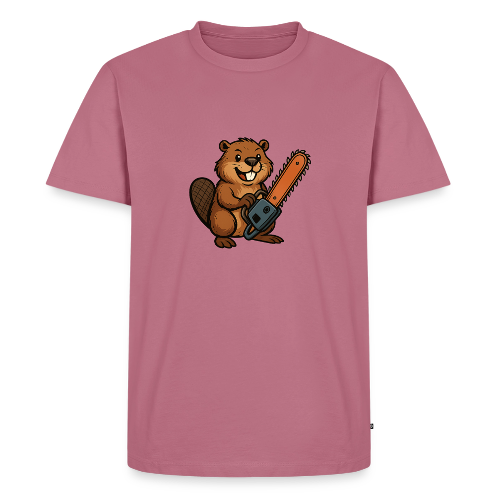 Premium T-Shirt "Bibersäge" - Mauve