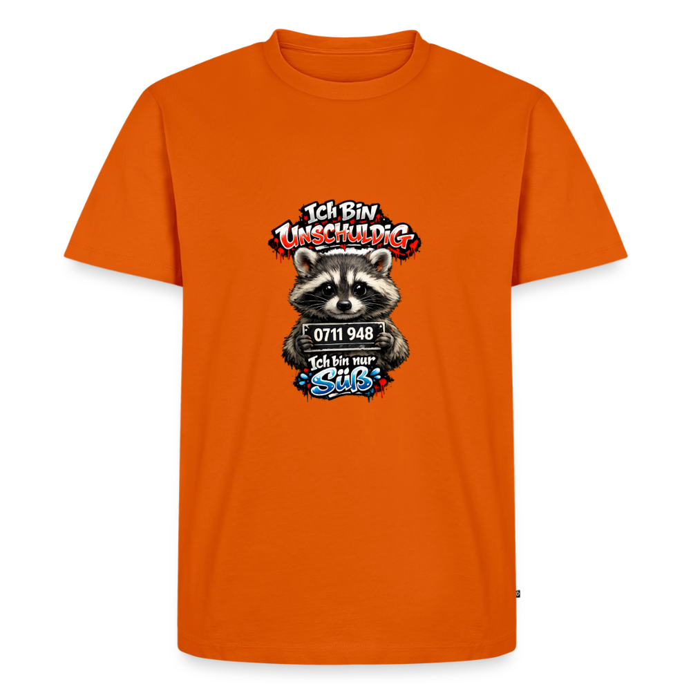 Premium T-Shirt "Ich bin unschuldig" - Orange 