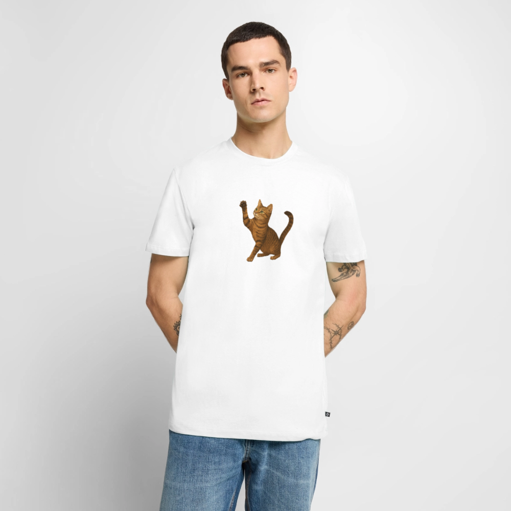 Premium T-Shirt "Katze" - Weiß