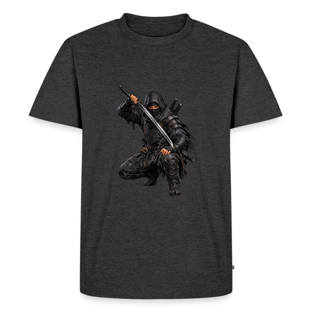 Premium T-Shirt "Ninja III" - Anthrazit meliert