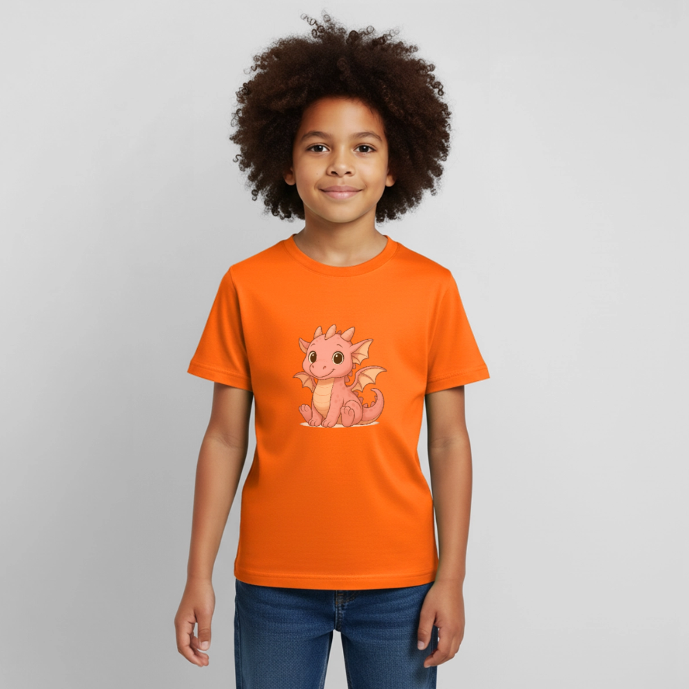 Kinder T-Shirt "Kleiner Drache" - Orange