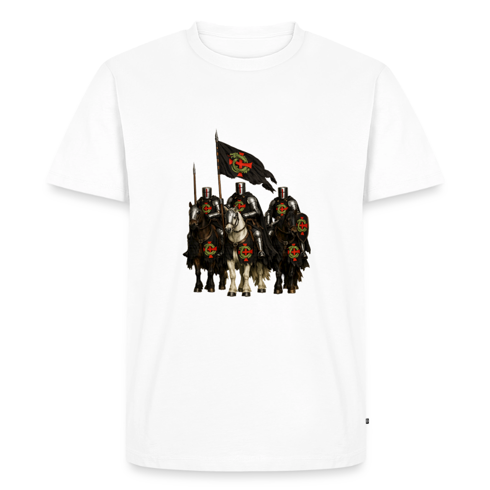 Premium T-Shirt "Ritter zu Pferd" - Weiß