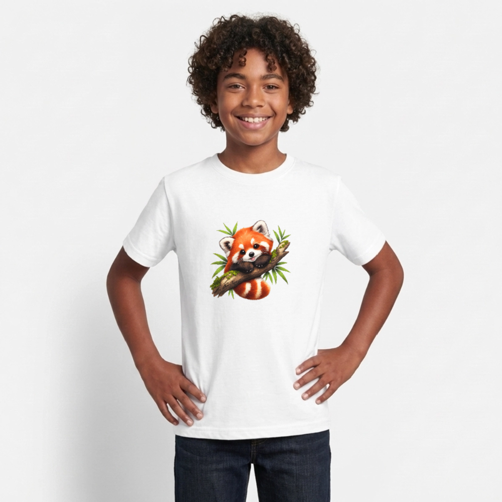 Teenager T-Shirt "Kleiner Panda" - Weiß