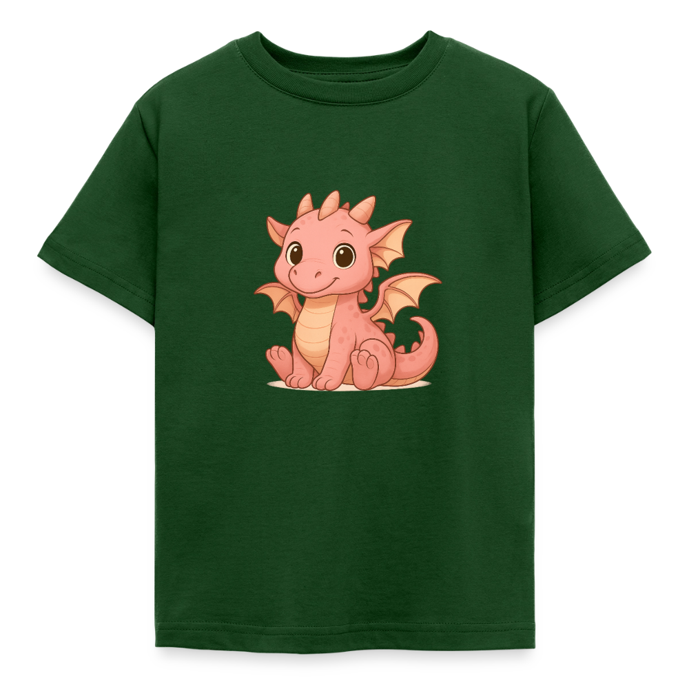Kinder T-Shirt "Kleiner Drache" - Forstgrün 