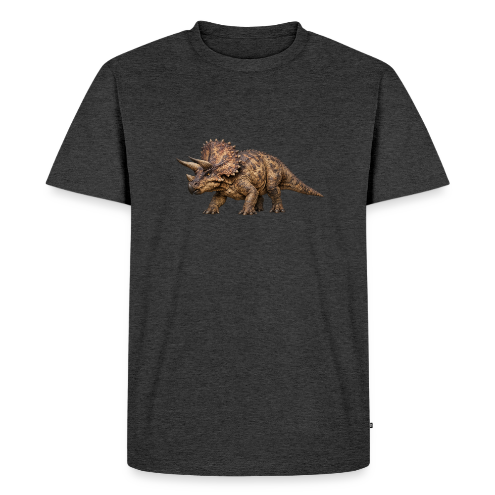 Premium T-Shirt "Triceratops" - Anthrazit meliert