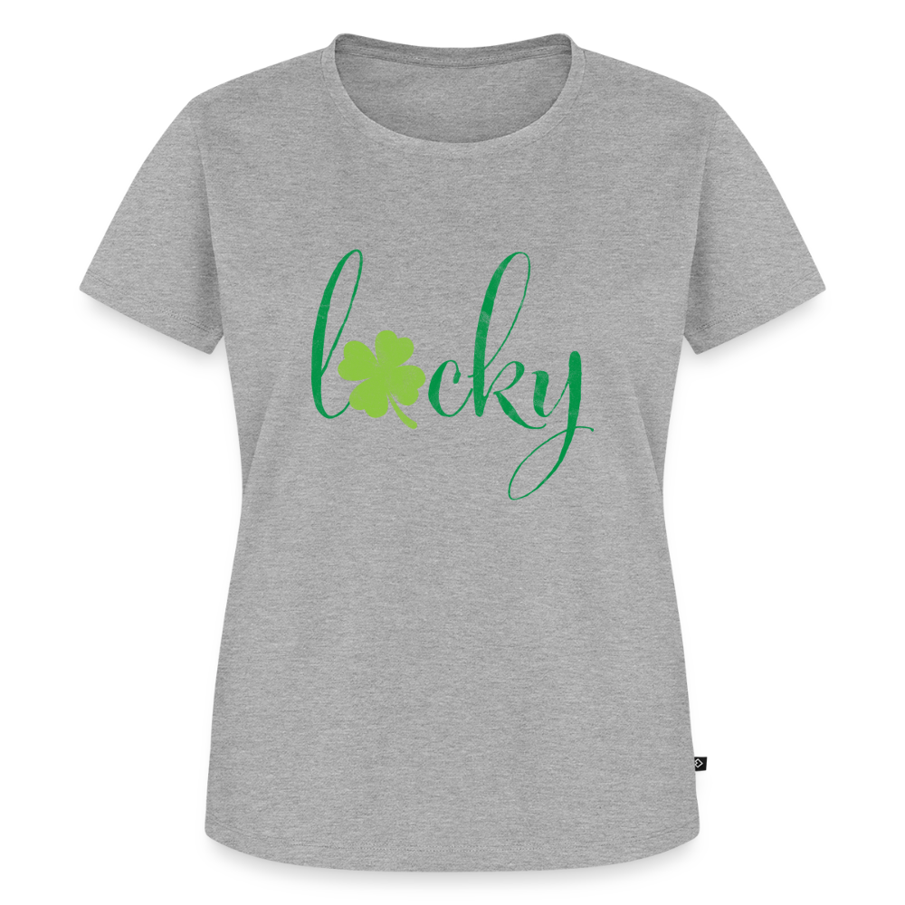 Premium T-Shirt "Lucky" - Grau meliert