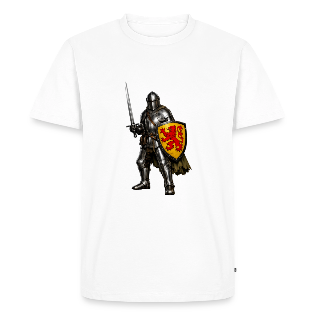 Premium T-Shirt "Ritter roter Löwe" - Weiß