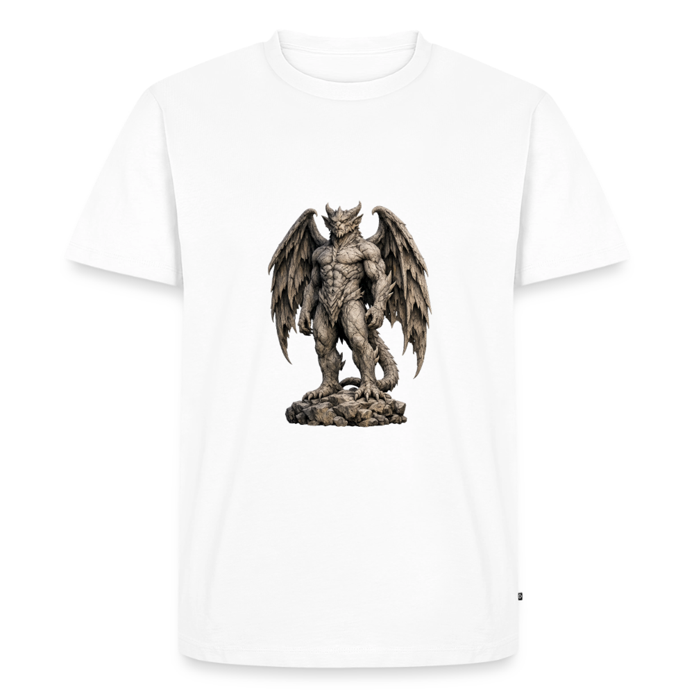 Premium T-Shirt "Gargoyle stehend" - Weiß