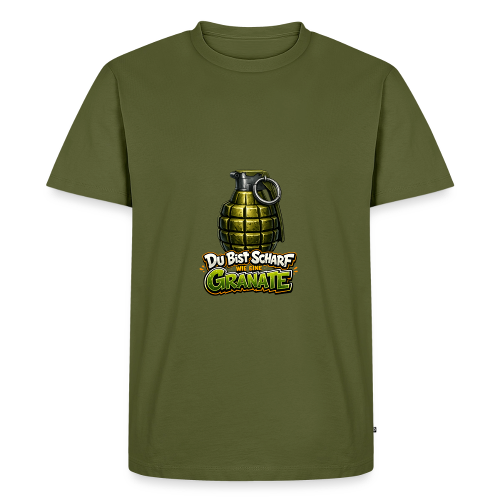 Männer Premium T-Shirt "Scharf wie eine Granate" - Khaki