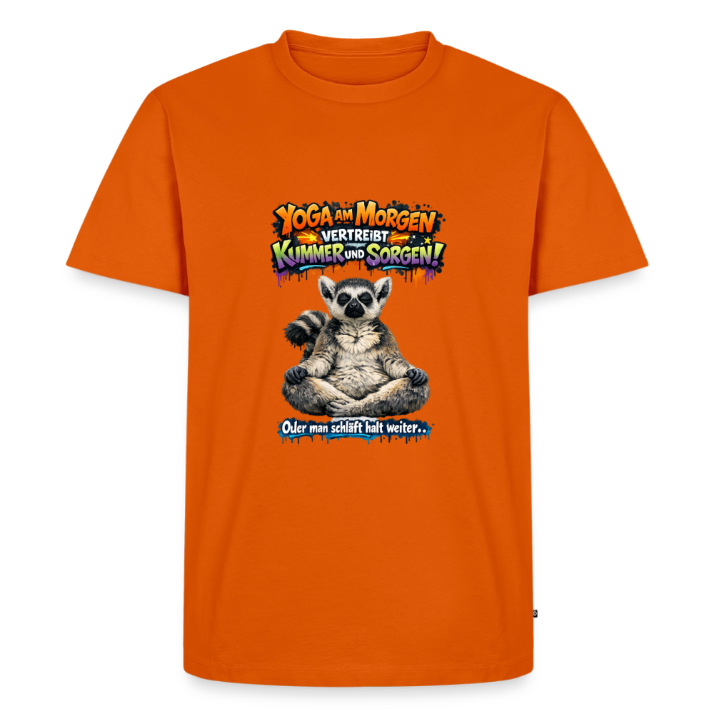 Premium T-Shirt "Yoga am Morgen" - Orange 