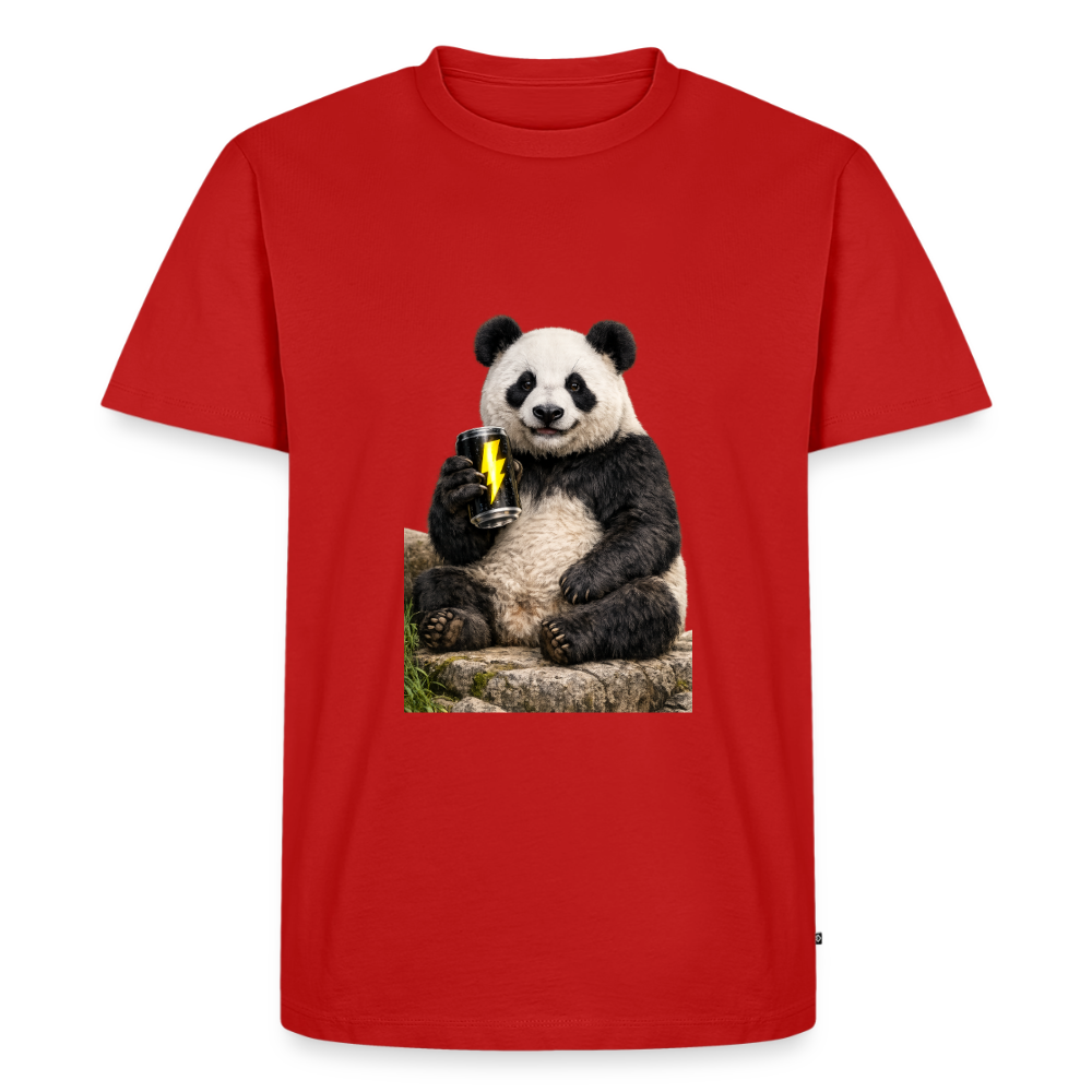 Premium T-Shirt "Panda Energy" - Rot