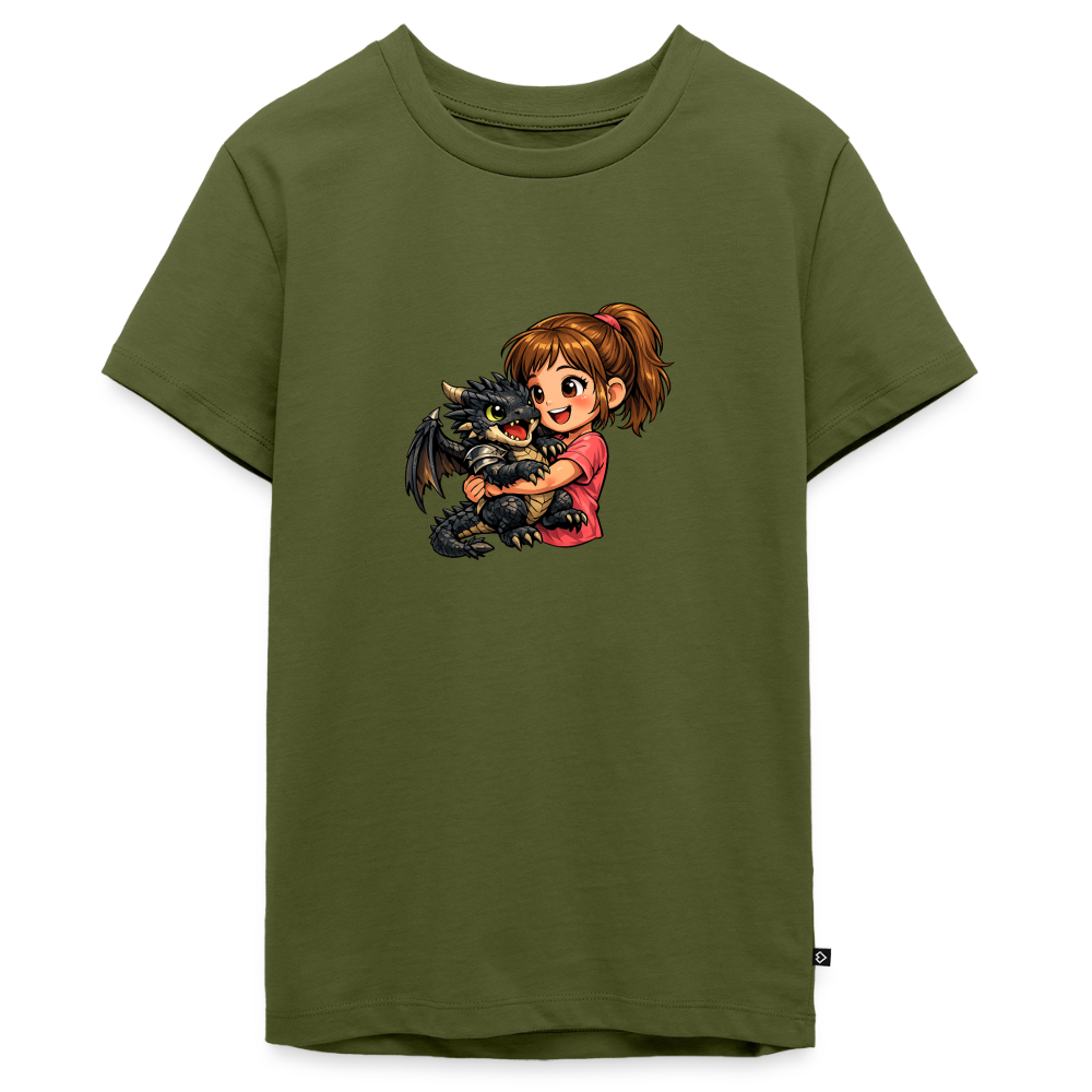 Teenager Premium T-Shirt "Drache" - Khaki