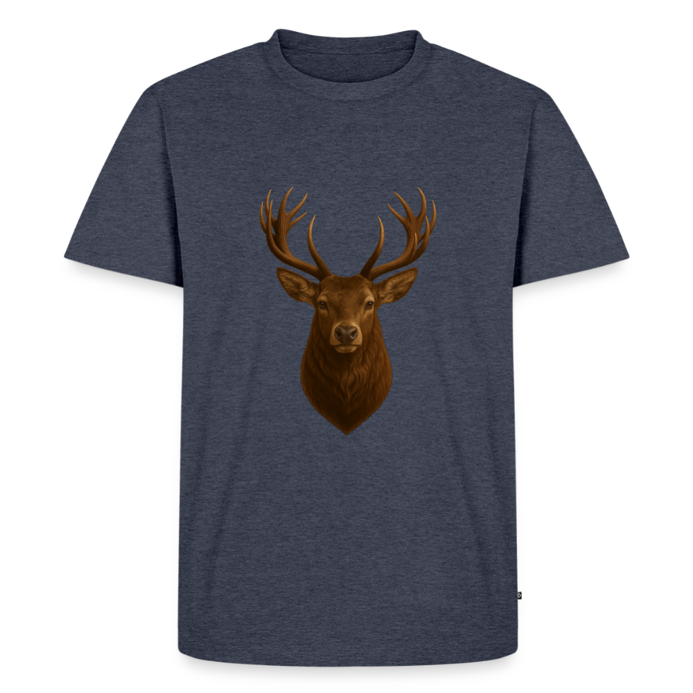 Premium T-Shirt "Hirsch" - Jeansblau 