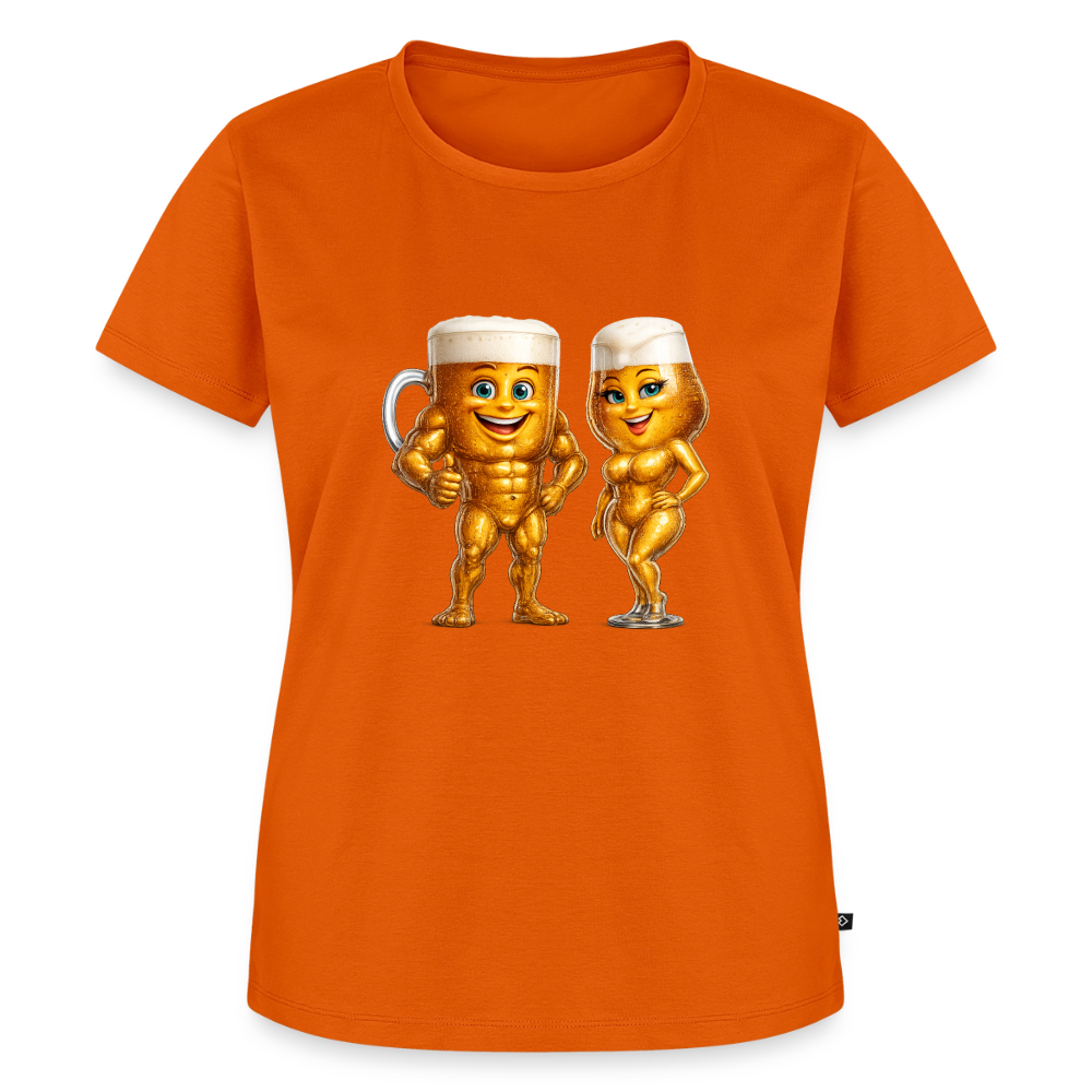 Premium T-Shirt "Bierpärchen" - Orange 