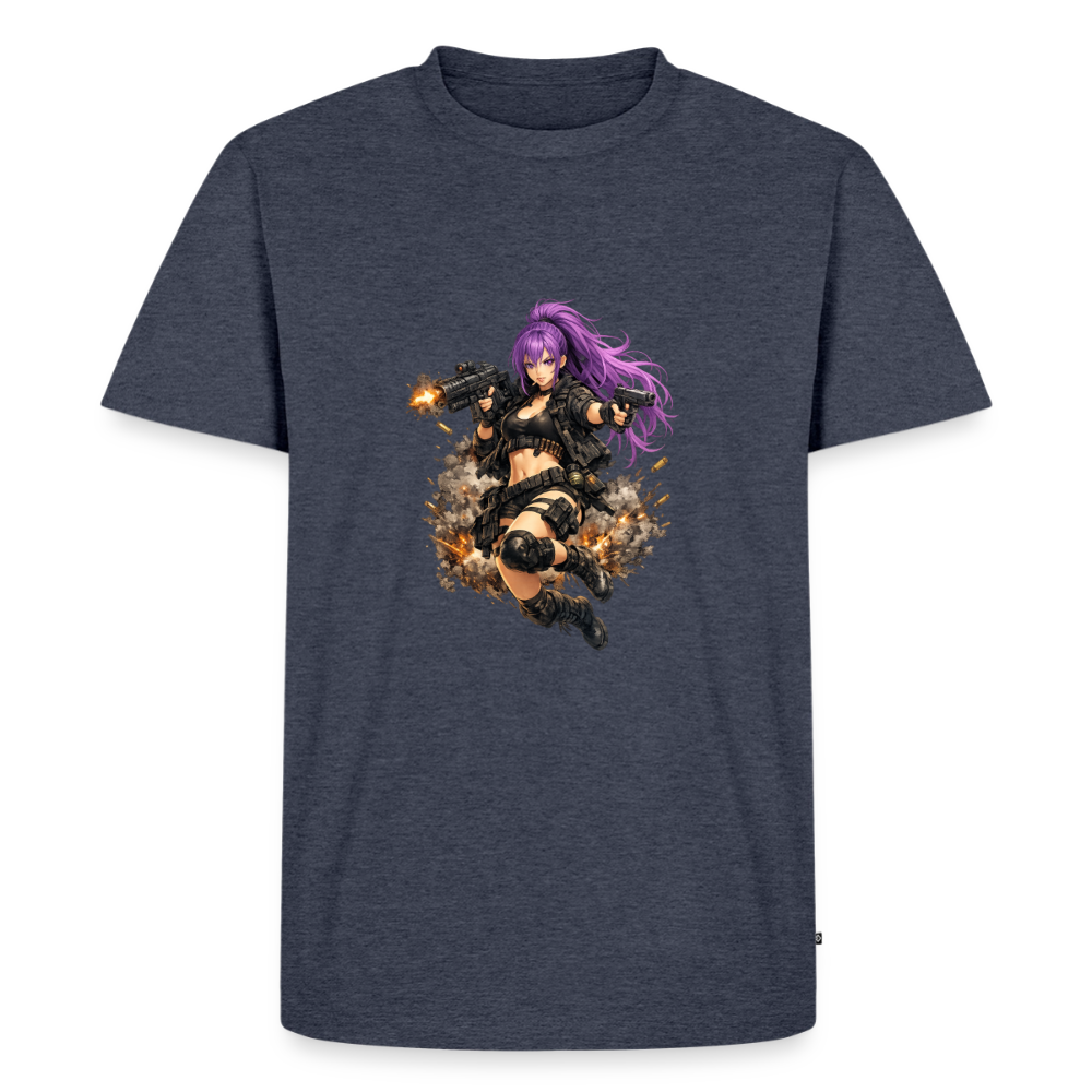 Männer Premium T-Shirt "Purple Lady" - Jeansblau 