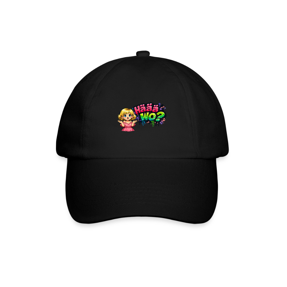 Baseballkappe "Häää Wo..." - Schwarz/Schwarz