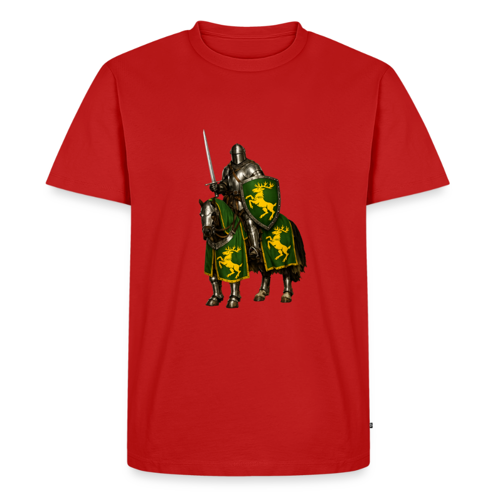 Premium T-Shirt "Ritter auf Pferd I" - Rot