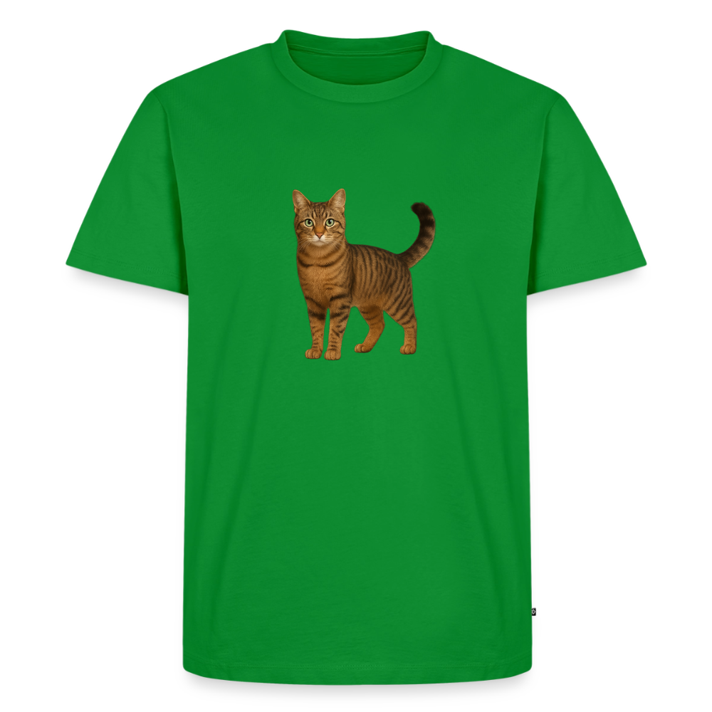 Premium T-Shirt "Katze" - Grün