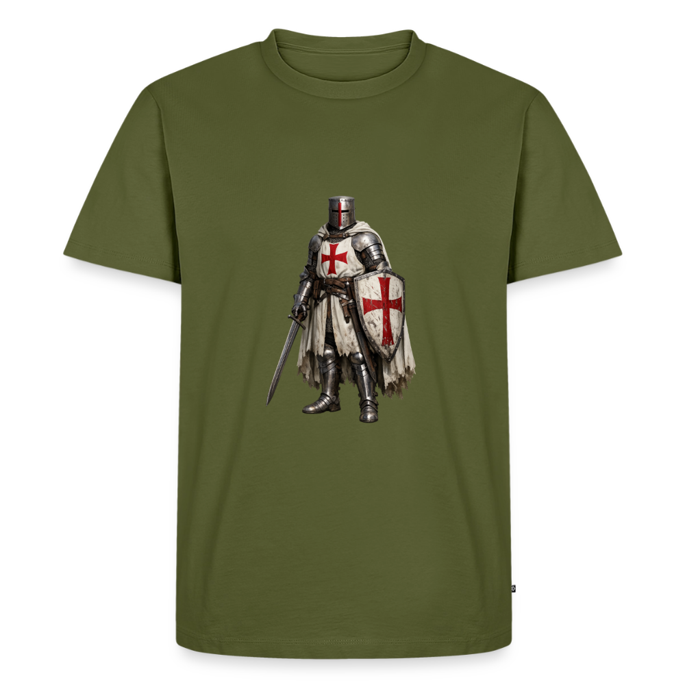 Premium T-Shirt "Kreuzritter" - Khaki