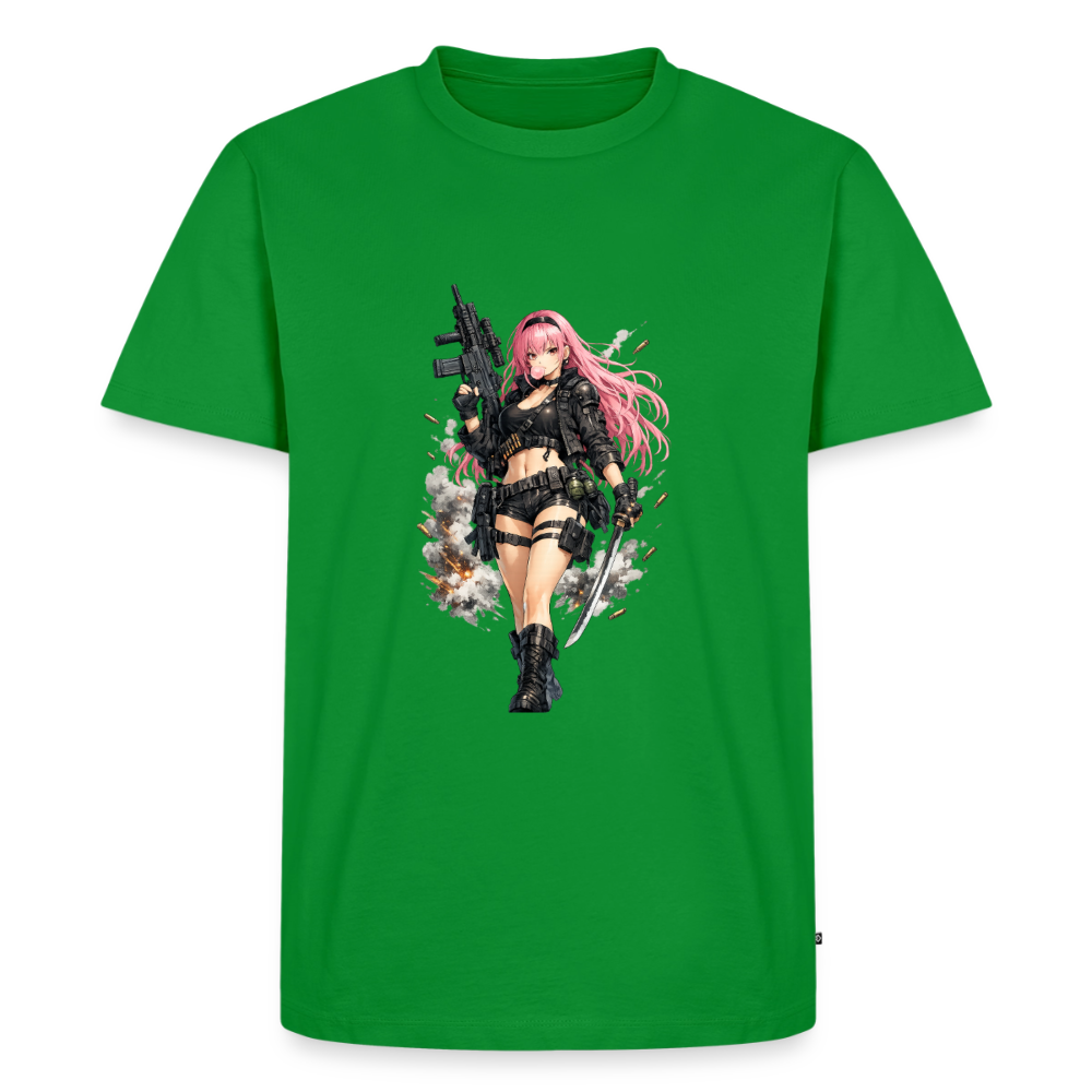 Premium T-Shirt "Anime Lady" - Grün