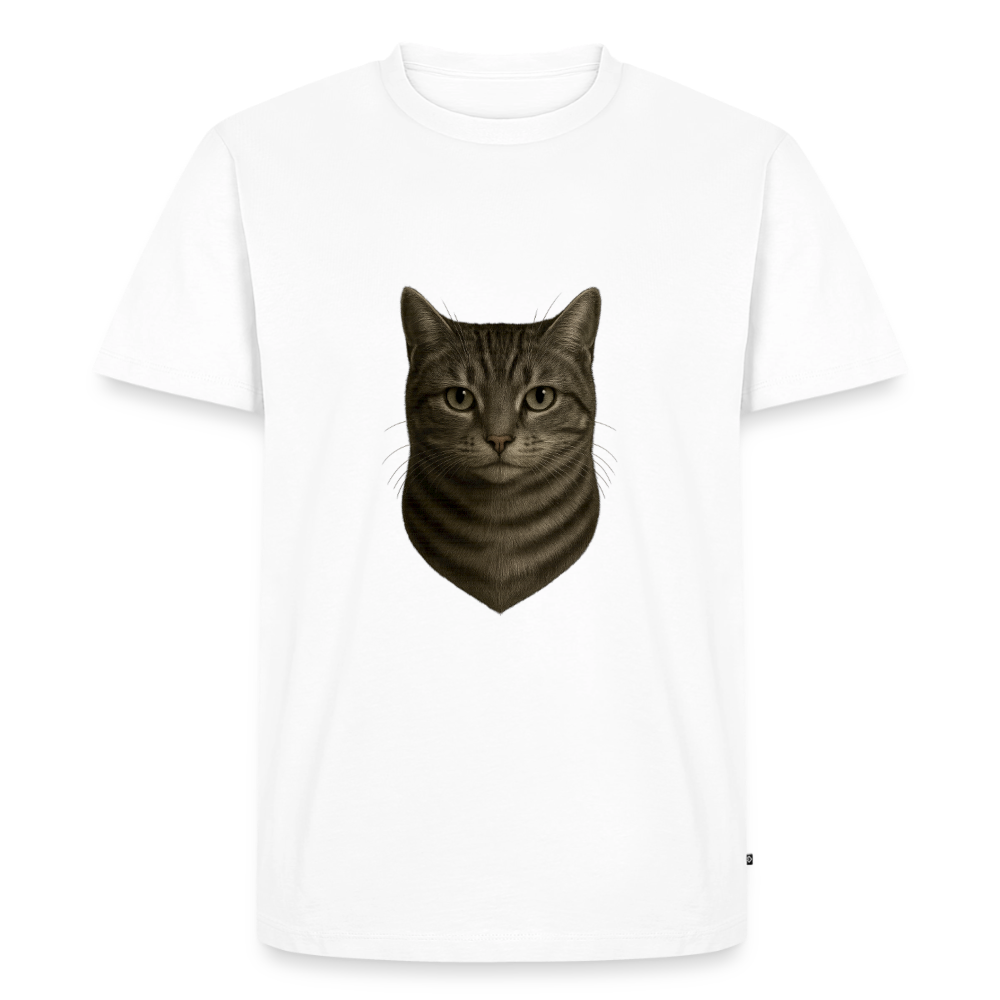 Premium T-Shirt "Katze" - Weiß