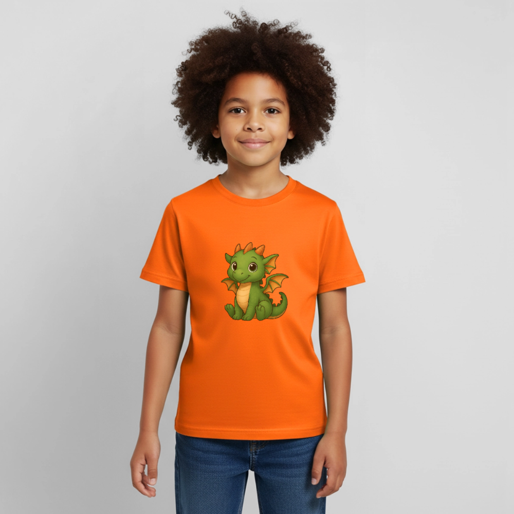 Kinder T-Shirt "Kleiner Drache" - Orange