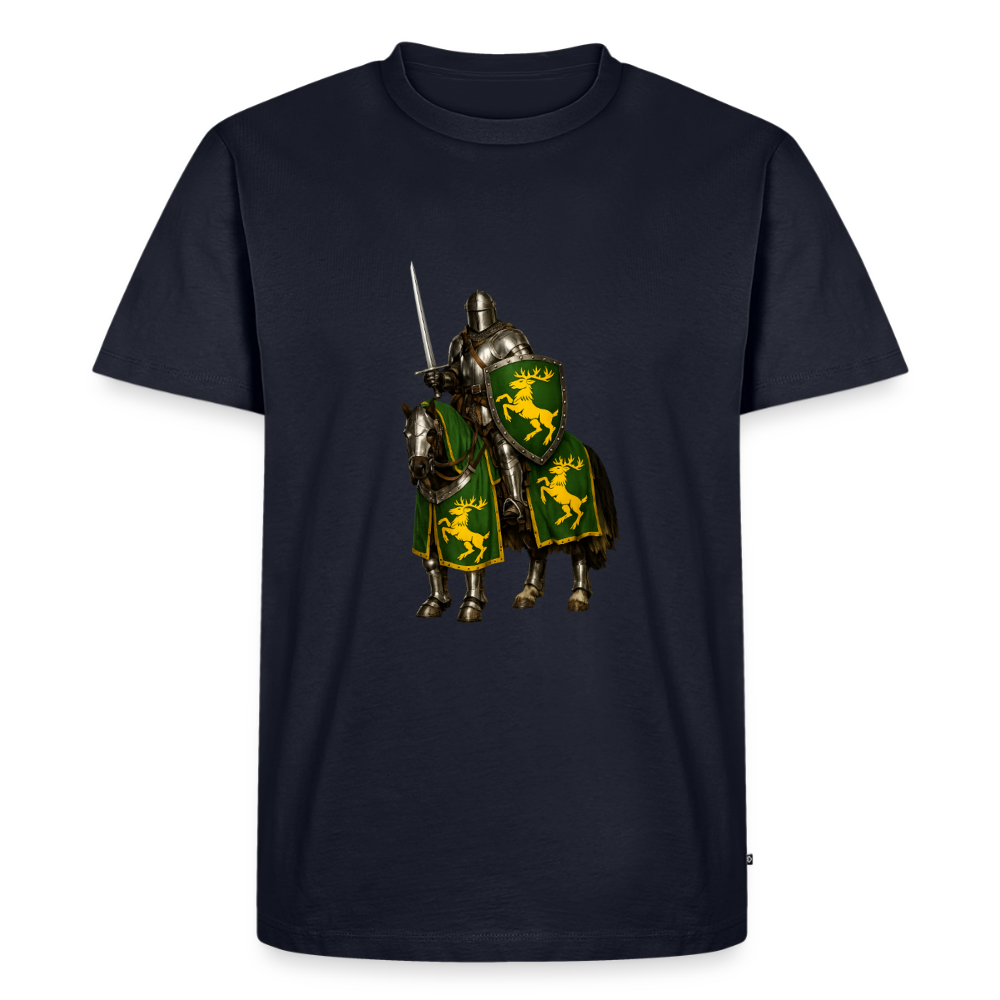 Premium T-Shirt "Ritter auf Pferd I" - Navy