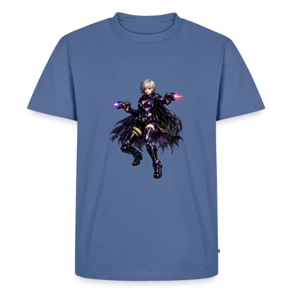 Premium T-Shirt "Future Woman II" - Taubenblau