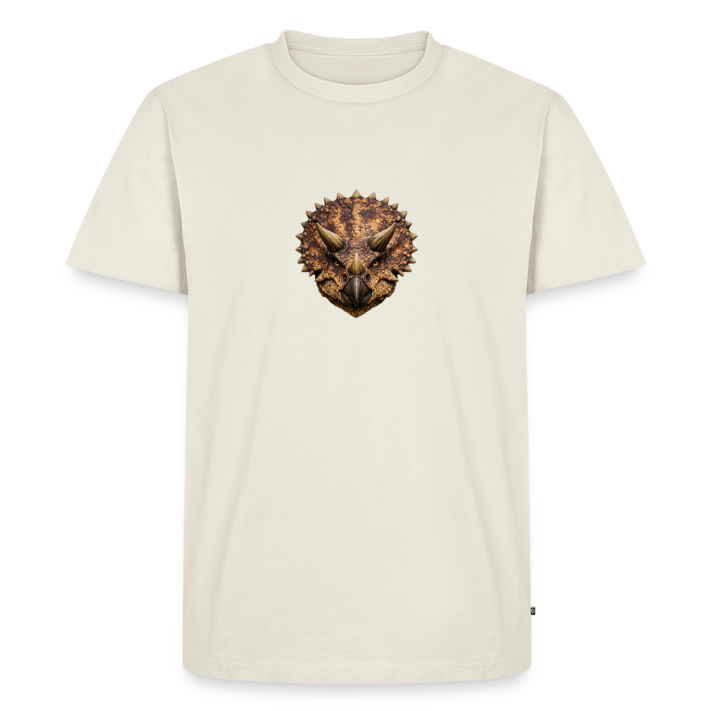Premium T-Shirt "Triceratops" - Naturweiß