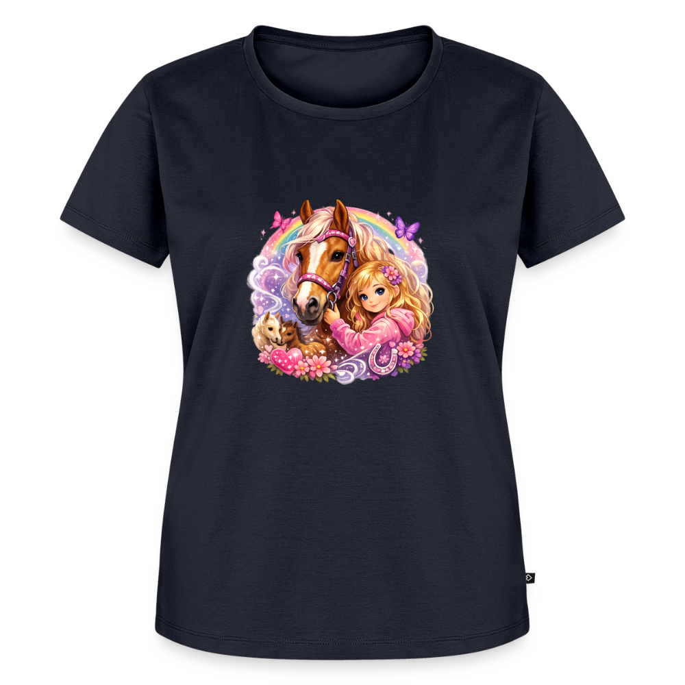 Premium T-Shirt "Pferd" - Navy