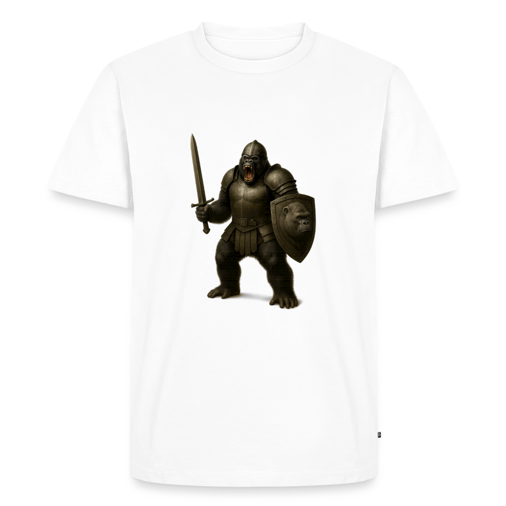 Premium T-Shirt "Gorilla Warrior" - Weiß
