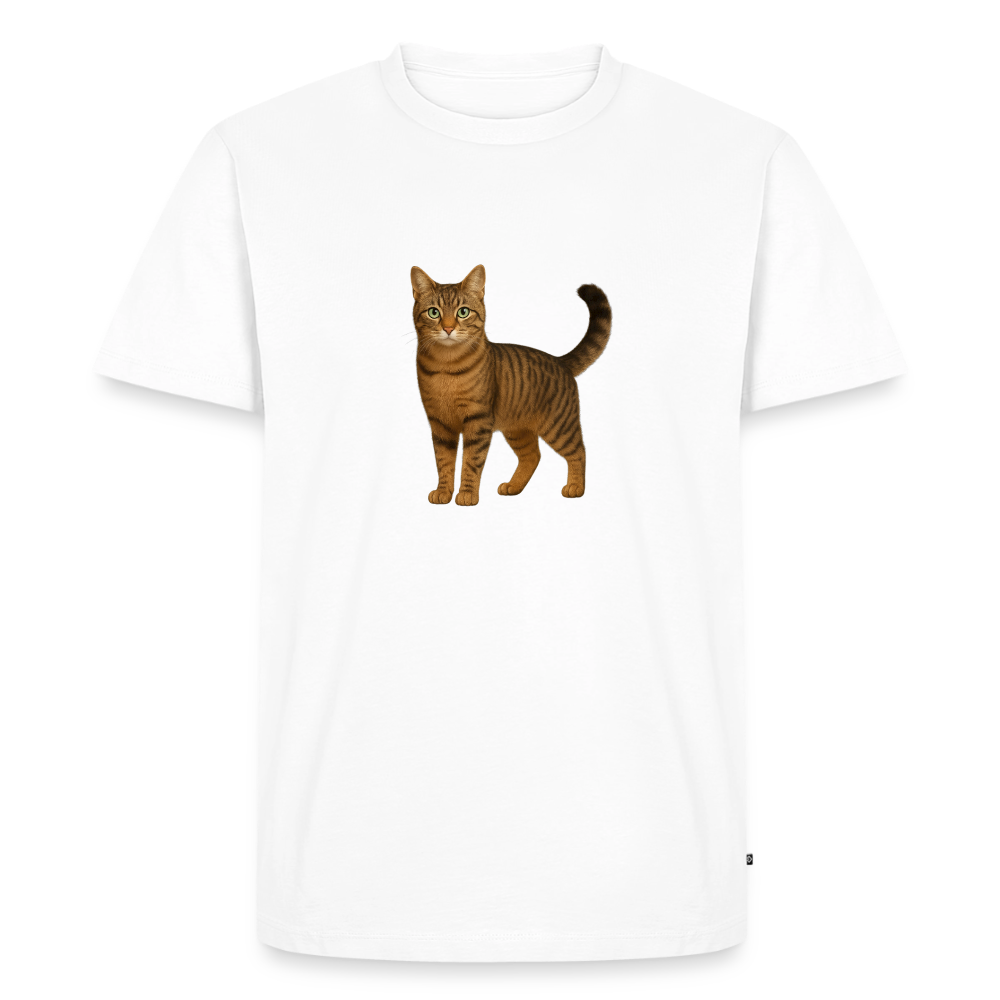 Premium T-Shirt "Katze" - Weiß