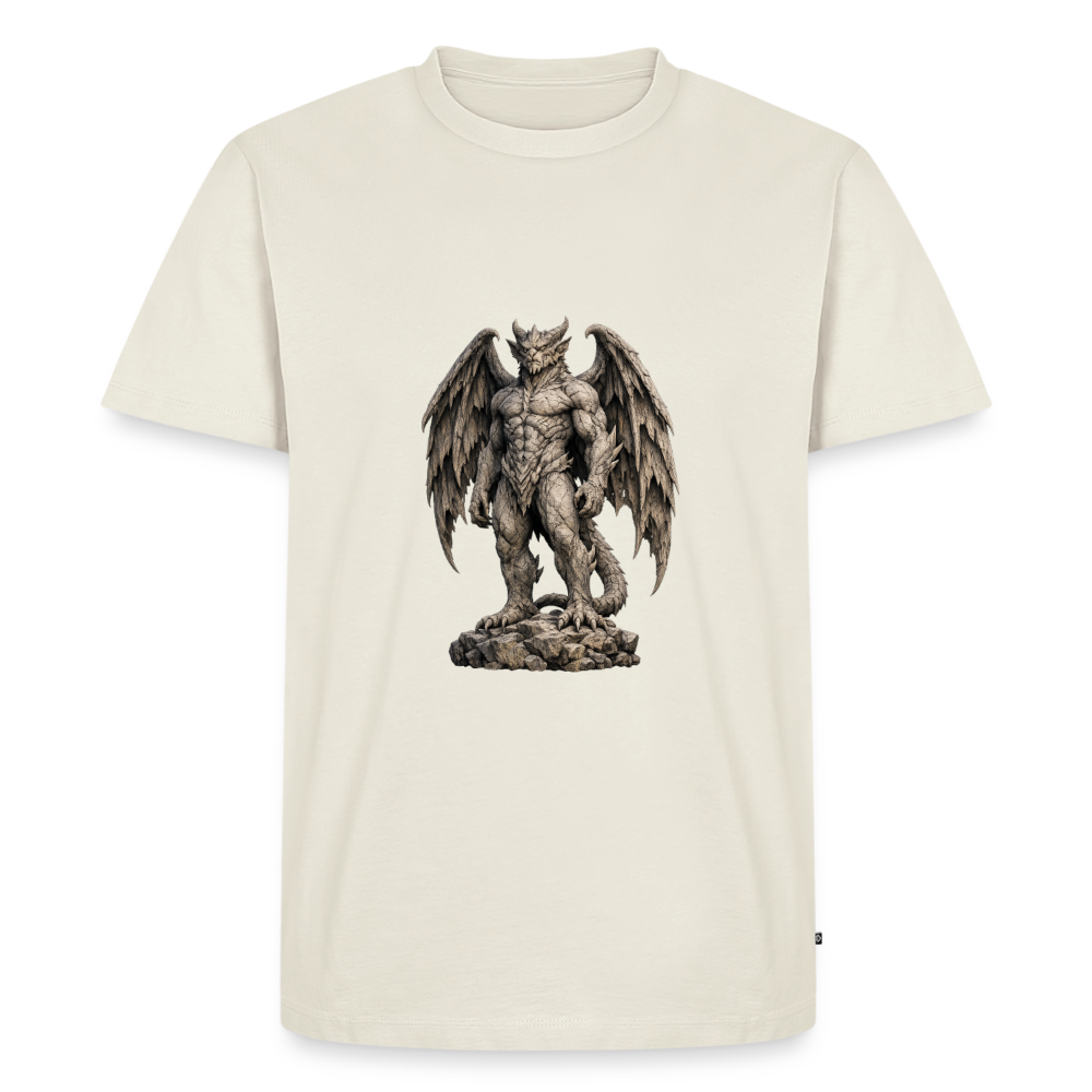 Premium T-Shirt "Gargoyle stehend" - Naturweiß