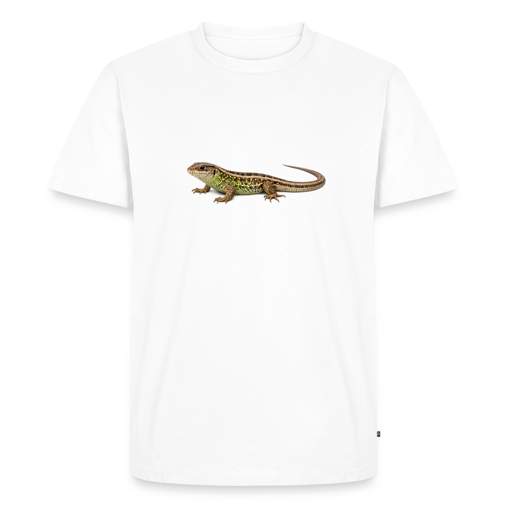 Premium T-Shirt "Eidechse" - Weiß