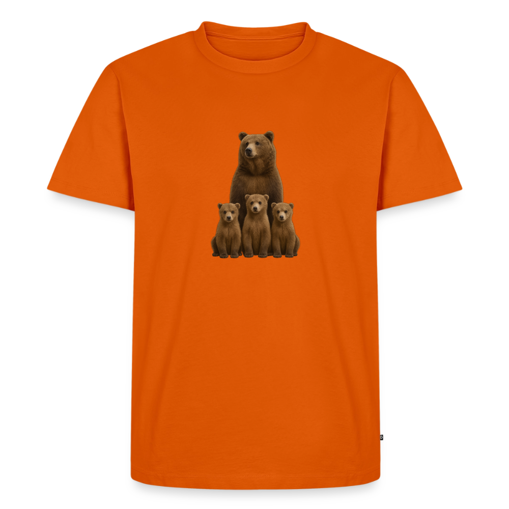 Premium T-Shirt "Grizzly Familie" - Orange 