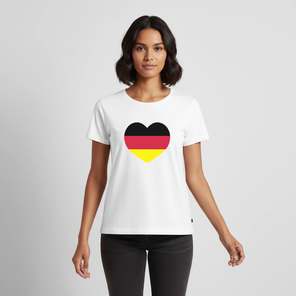 Premium T-Shirt "Herz" - Weiß