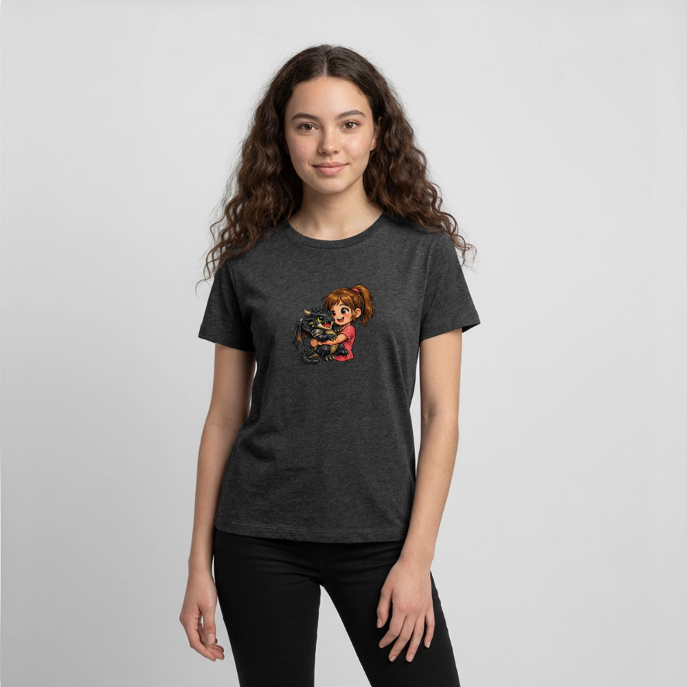 Teenager Premium T-Shirt "Drache" - Anthrazit meliert