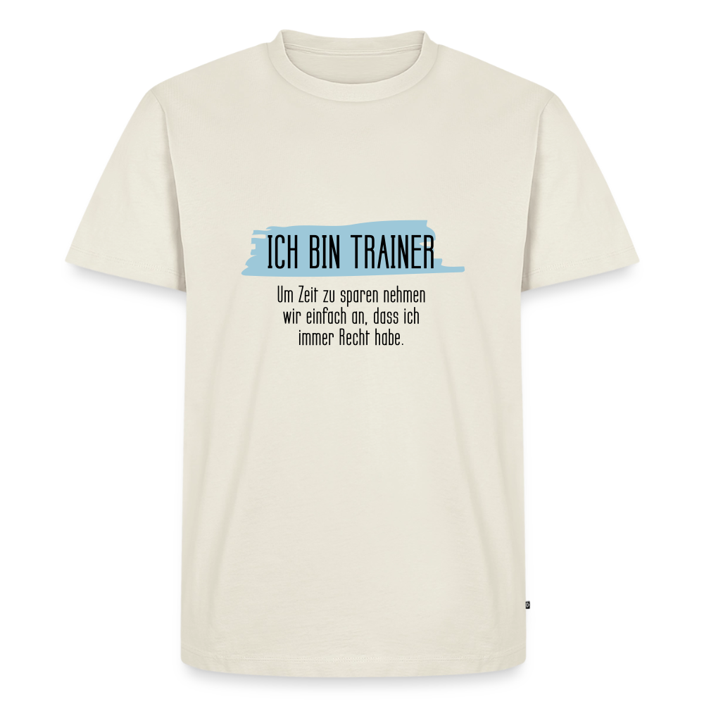 Premium T-Shirt "Trainer" - Naturweiß