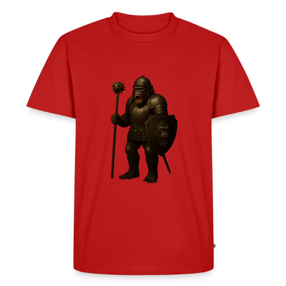 Premium T-Shirt "Gorilla Warrior" - Rot