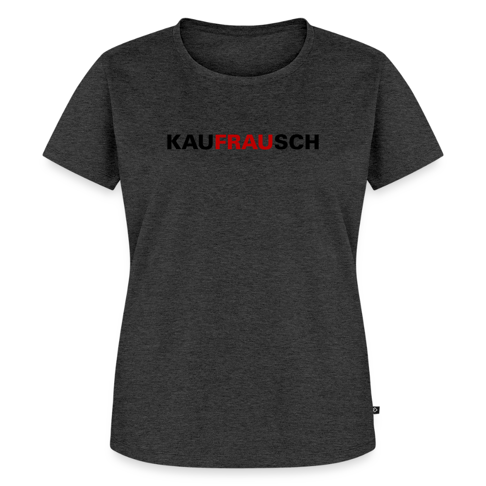 Premium T-Shirt "Kaufrausch" - Anthrazit meliert