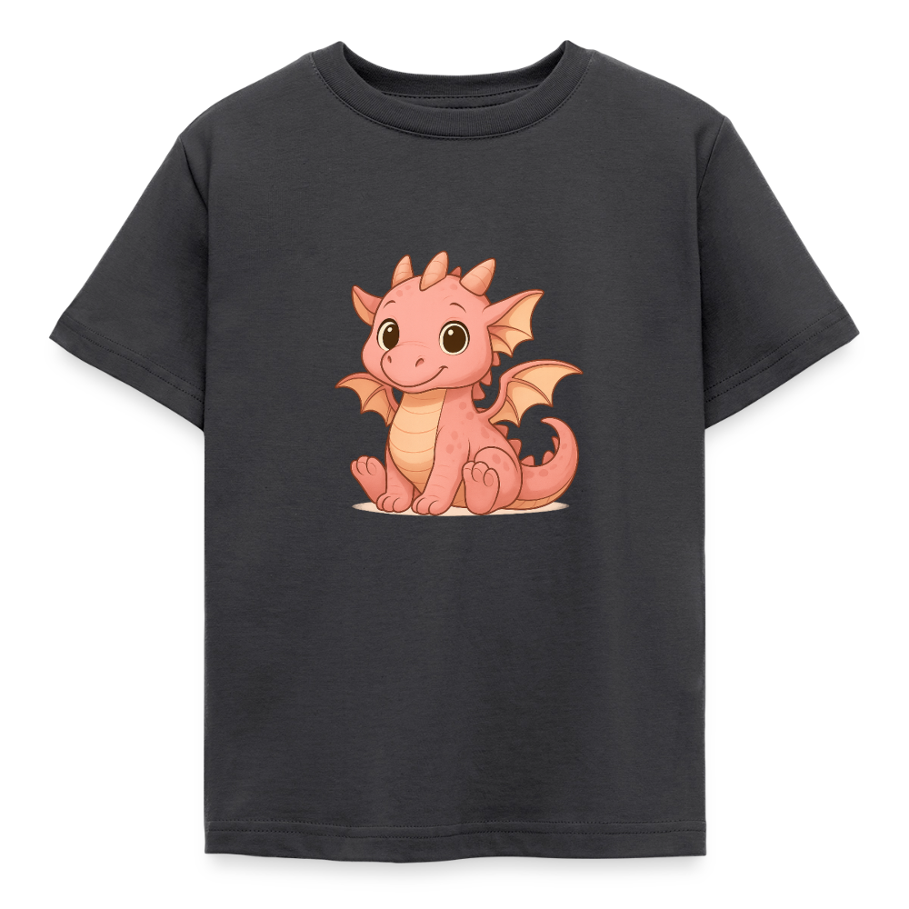 Kinder T-Shirt "Kleiner Drache" - Dunkelgrau