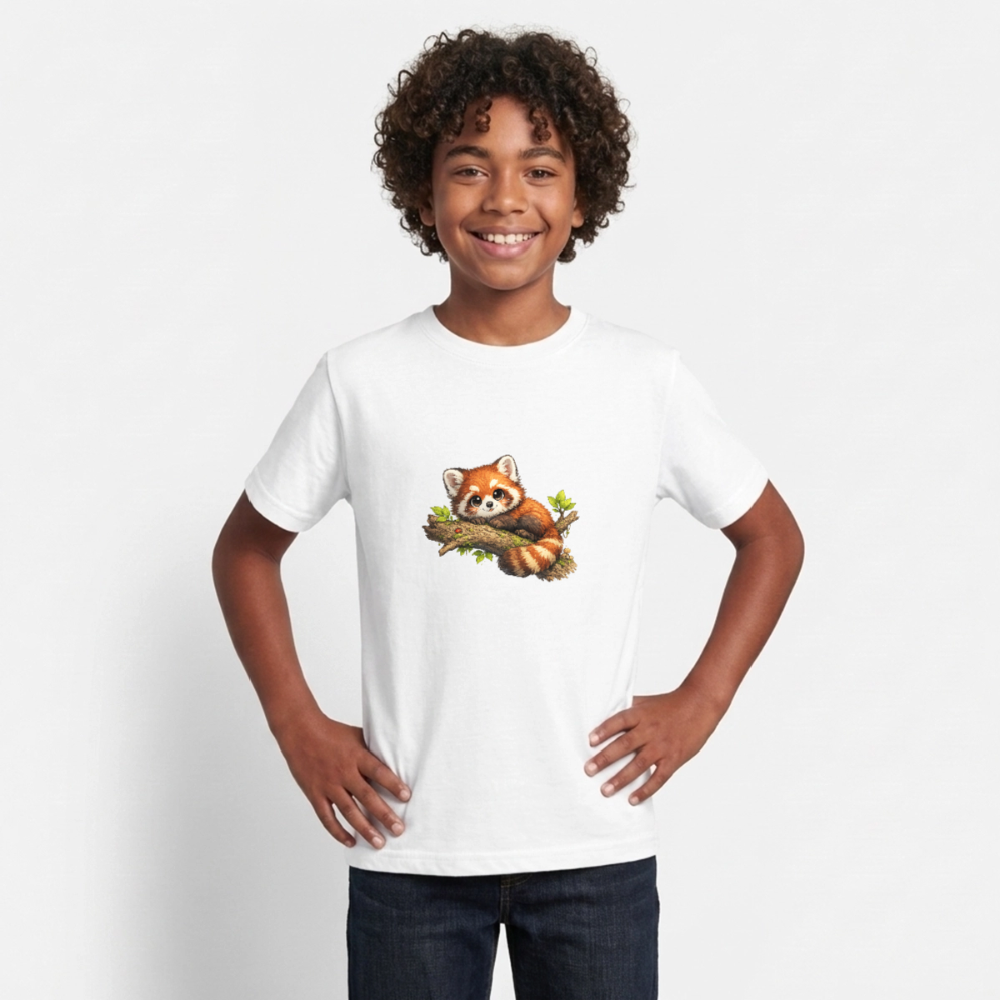 Teenager T-Shirt "Kleiner Panda" - Weiß